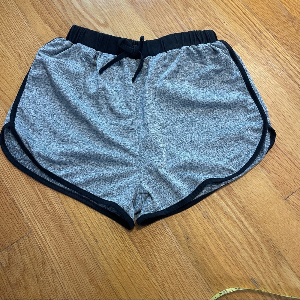 SHEIN Black and Gray Girls Athletic Shorts